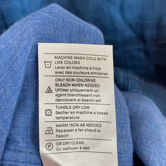 New Vince Blue Plaid Button Down 100% Cotton size XL - Picture 16 of 16